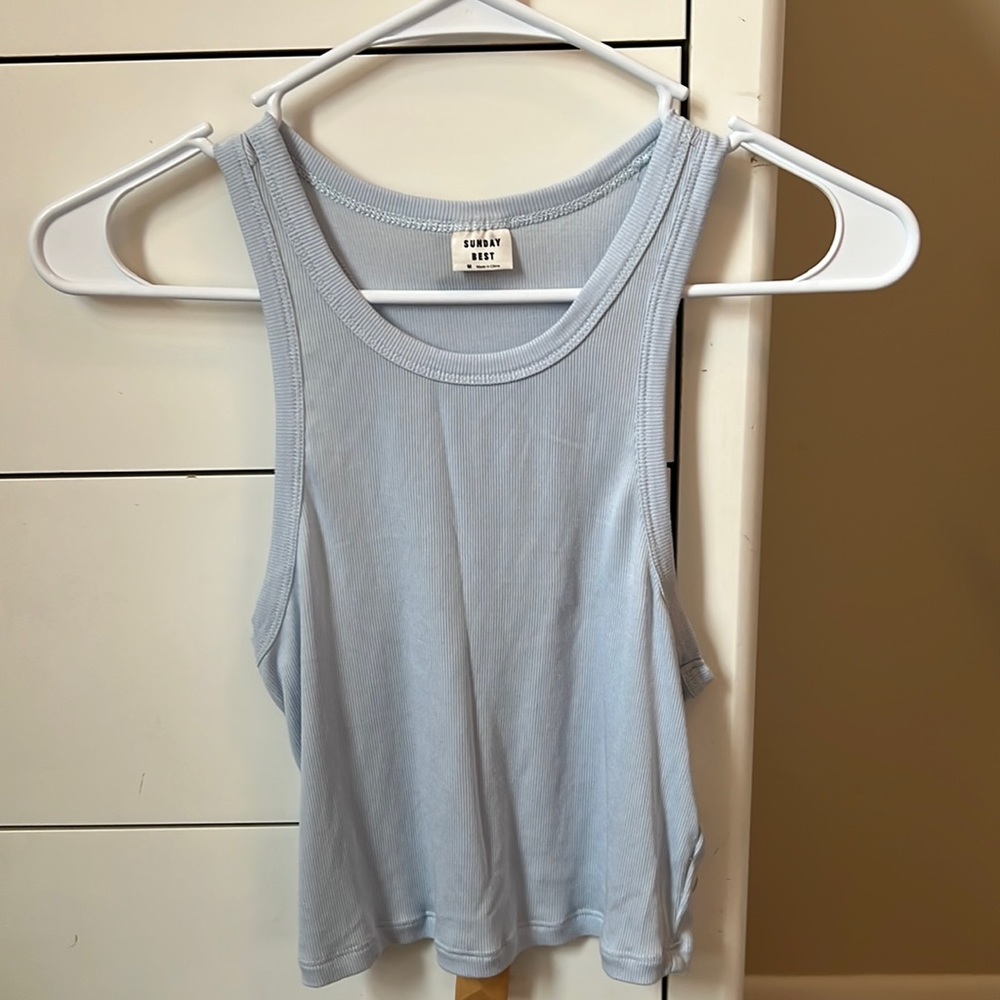 Aritzia Sunday Best Light Blue Tank Top